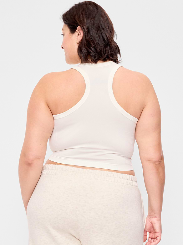 Seamless Fitted High-Neck Crop Top