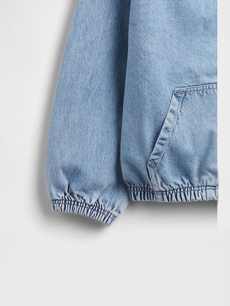 Image number 5 showing, Kids Denim Relaxed Hooded Jacket