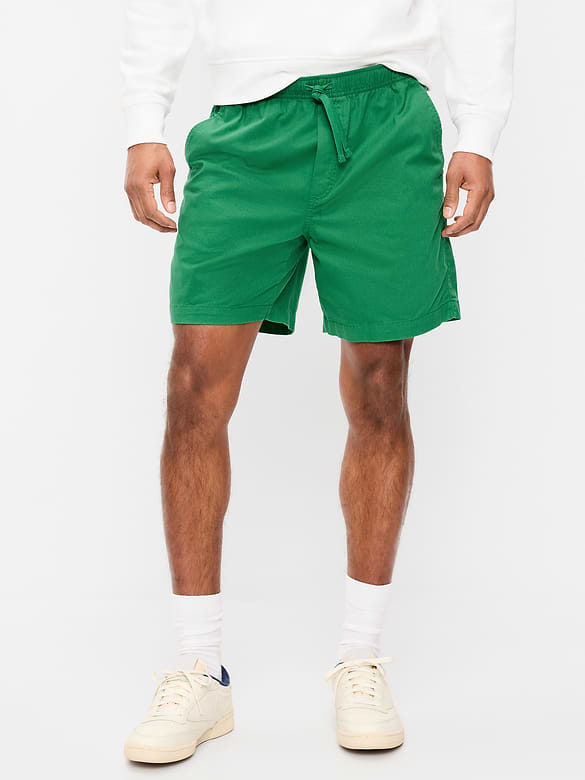 Short de jogging en sergé, entrejambe de 18 cm