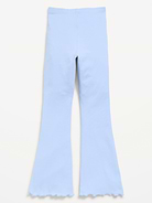 Image number 2 showing, High-Waisted Ribbed Flared Leggings for Girls