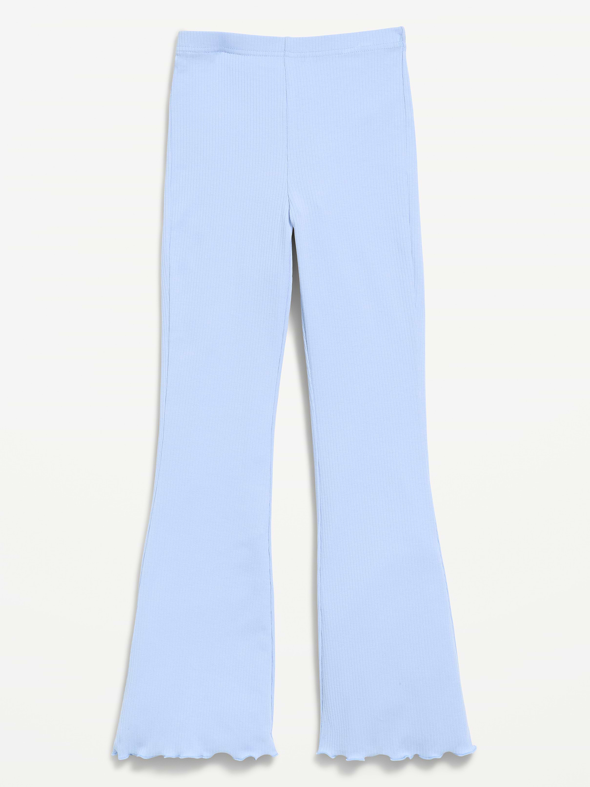 Image number 1 showing, High-Waisted Ribbed Flared Leggings for Girls
