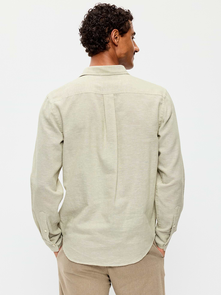 Image number 2 showing, Classic Fit Linen-Blend Shirt