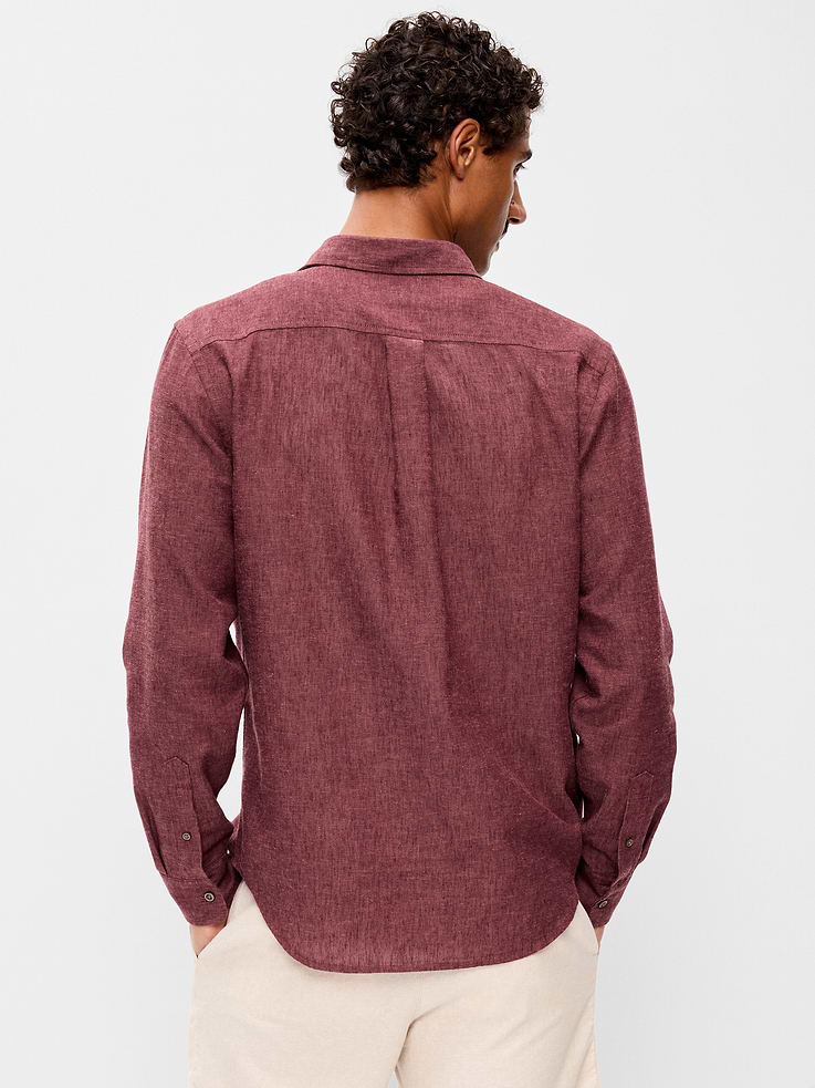 L'image numéro 2 présente Chemise coupe classique en mélange de lin