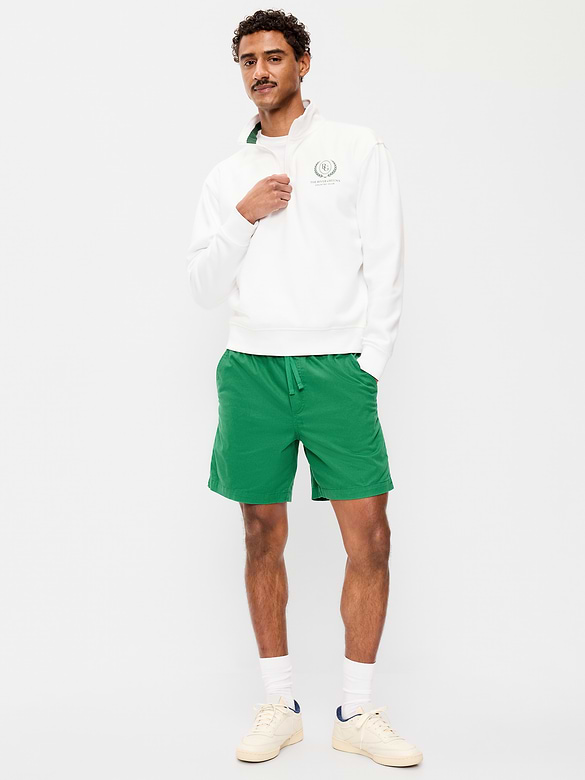 Short de jogging en sergé, entrejambe de 18 cm