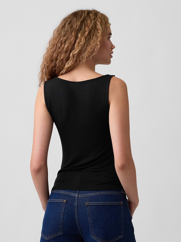 Sleeveless Cowl-Neck Top