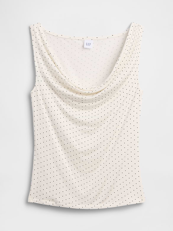 Sleeveless Cowl-Neck Top