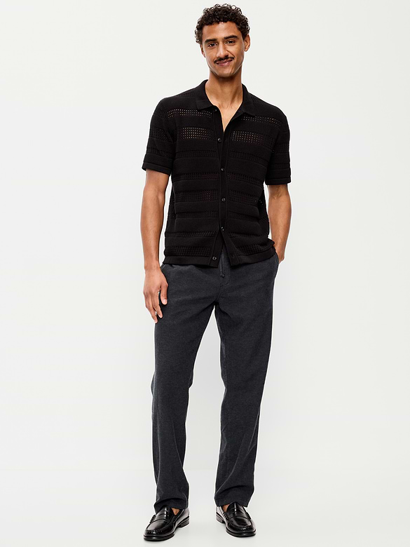90's Straight-Fit Linen-Blend Pants
