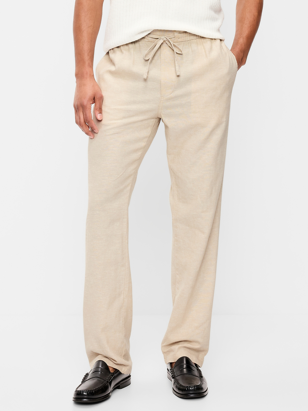 90's Straight-Fit Linen-Blend Pants | Old Navy