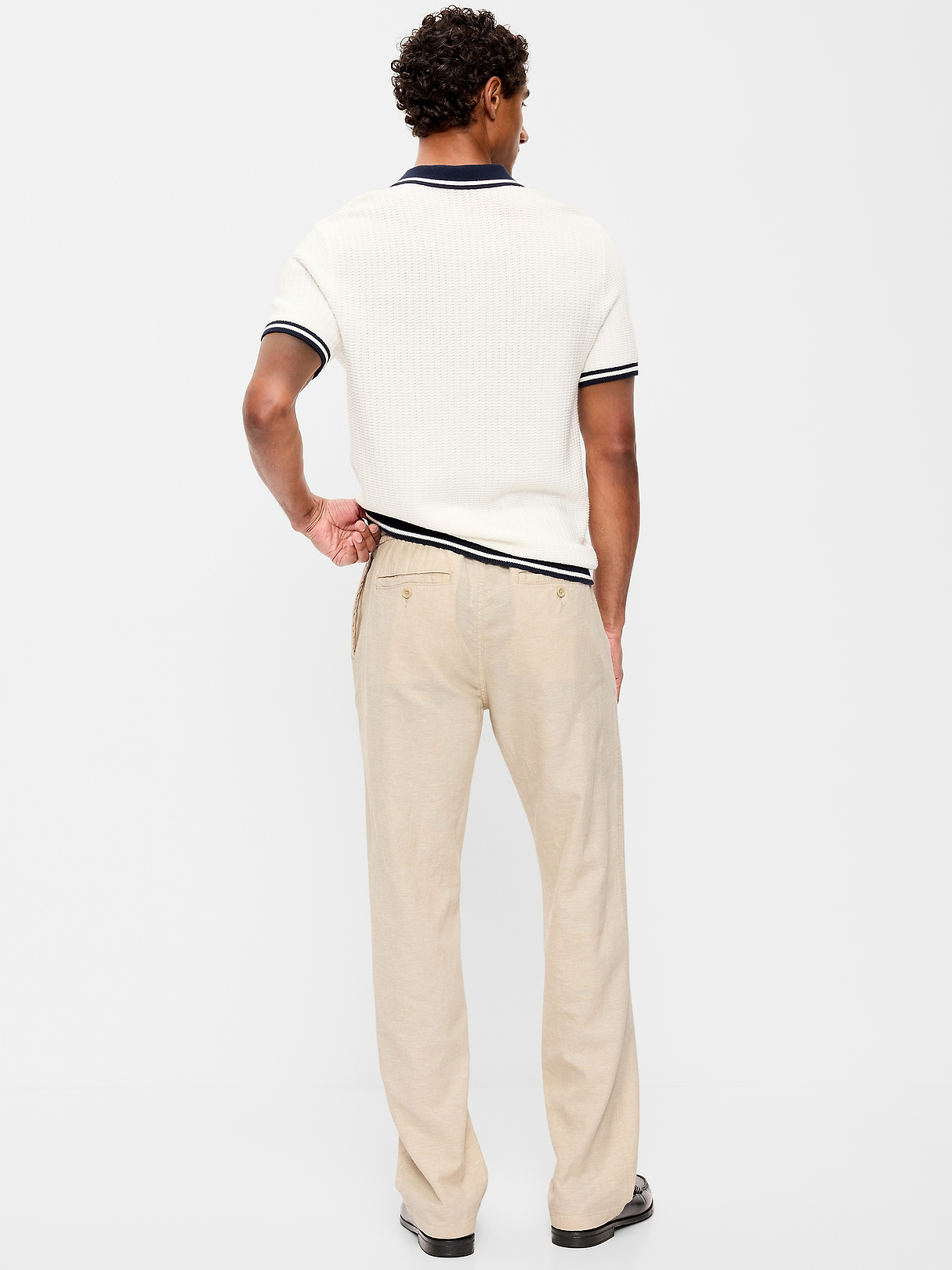 90s Straight-Fit Linen-Blend Pants | Old Navy
