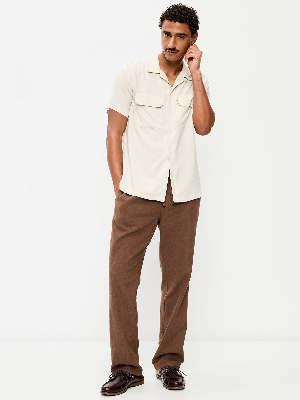 90's Straight-Fit Linen-Blend Pants | Old Navy