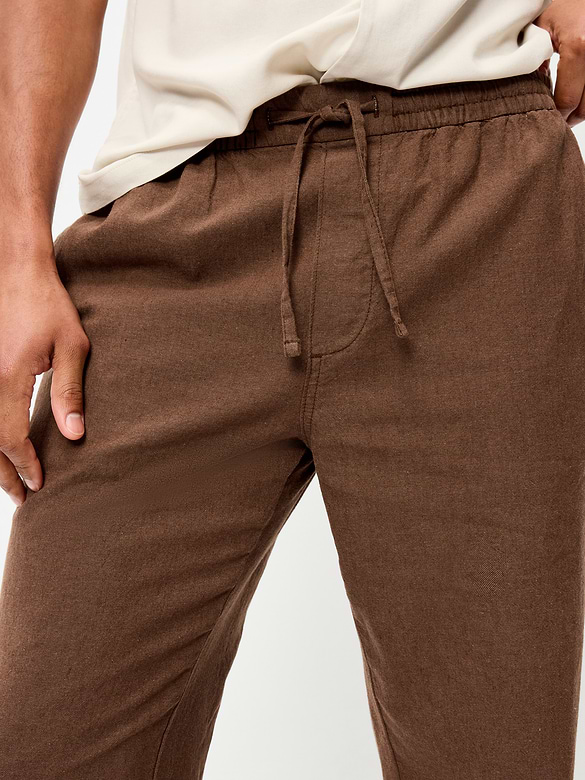90's Straight-Fit Linen-Blend Pants