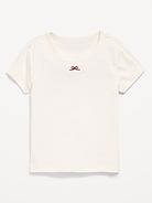 Image number 1 showing, Fitted Short-Sleeve T-Shirt for Girls