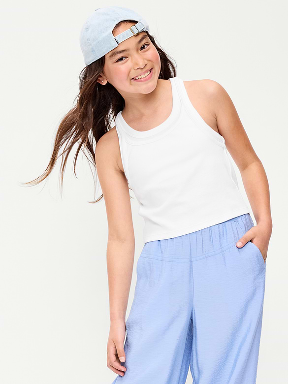 2-In-1 Ribbed Tank Top for Girls