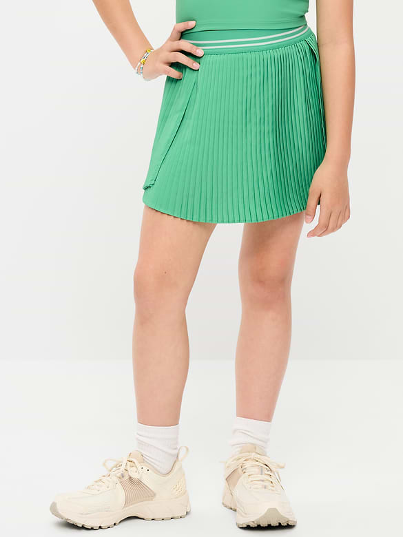 High-Waisted Micro-Pleated Skort for Girls