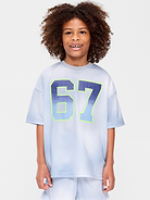 Image number 1 showing, Oversized Mesh Graphic Basketball T-Shirt for Boys