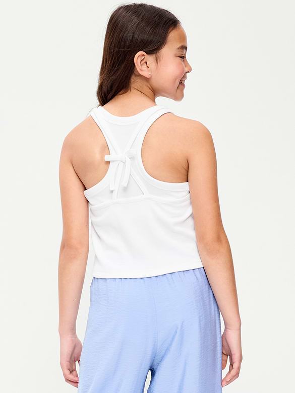 2-In-1 Ribbed Tank Top for Girls