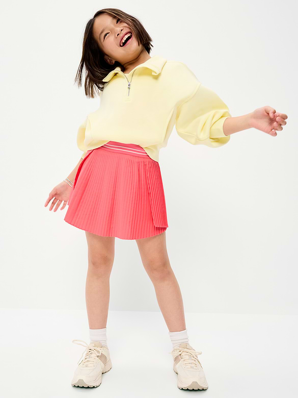High-Waisted Micro-Pleated Skort for Girls