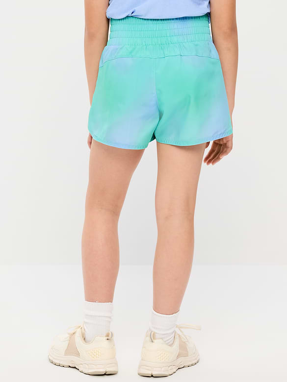 High-Waisted Dolphin-Hem Run Shorts for Girls