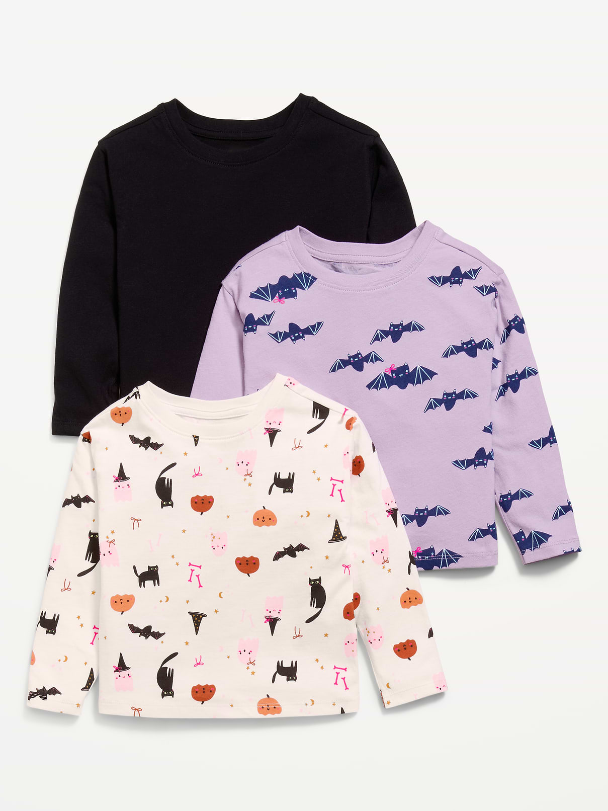 Image number 1 showing, Long-Sleeve T-Shirt 3-Pack for Toddler Girls