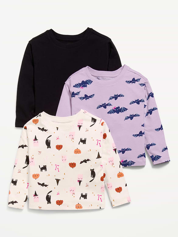 Long-Sleeve T-Shirt 3-Pack for Toddler Girls