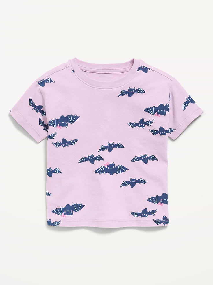 Image 1 of 1, crew neck, short sleeves, drop shoulders, all-over print, Product #896757