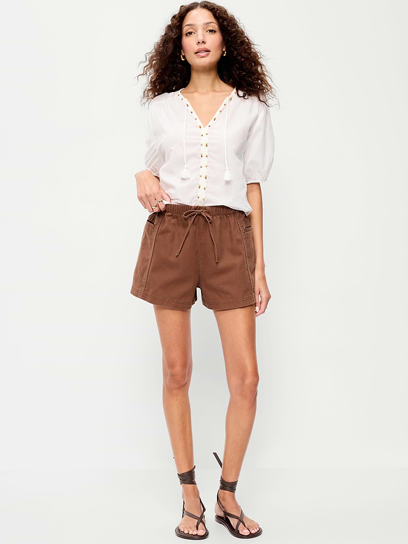 Short utilitaire à taille haute extensible