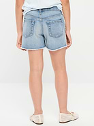 Image number 2 showing, Extra High-Waisted Frayed-Hem Jean Shorts for Girls