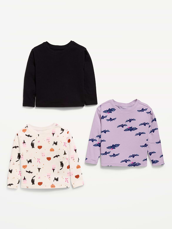 Long-Sleeve T-Shirt 3-Pack for Toddler Girls