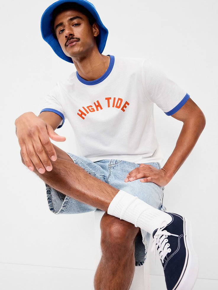 Image number 3 showing, Graphic Ringer T-Shirt