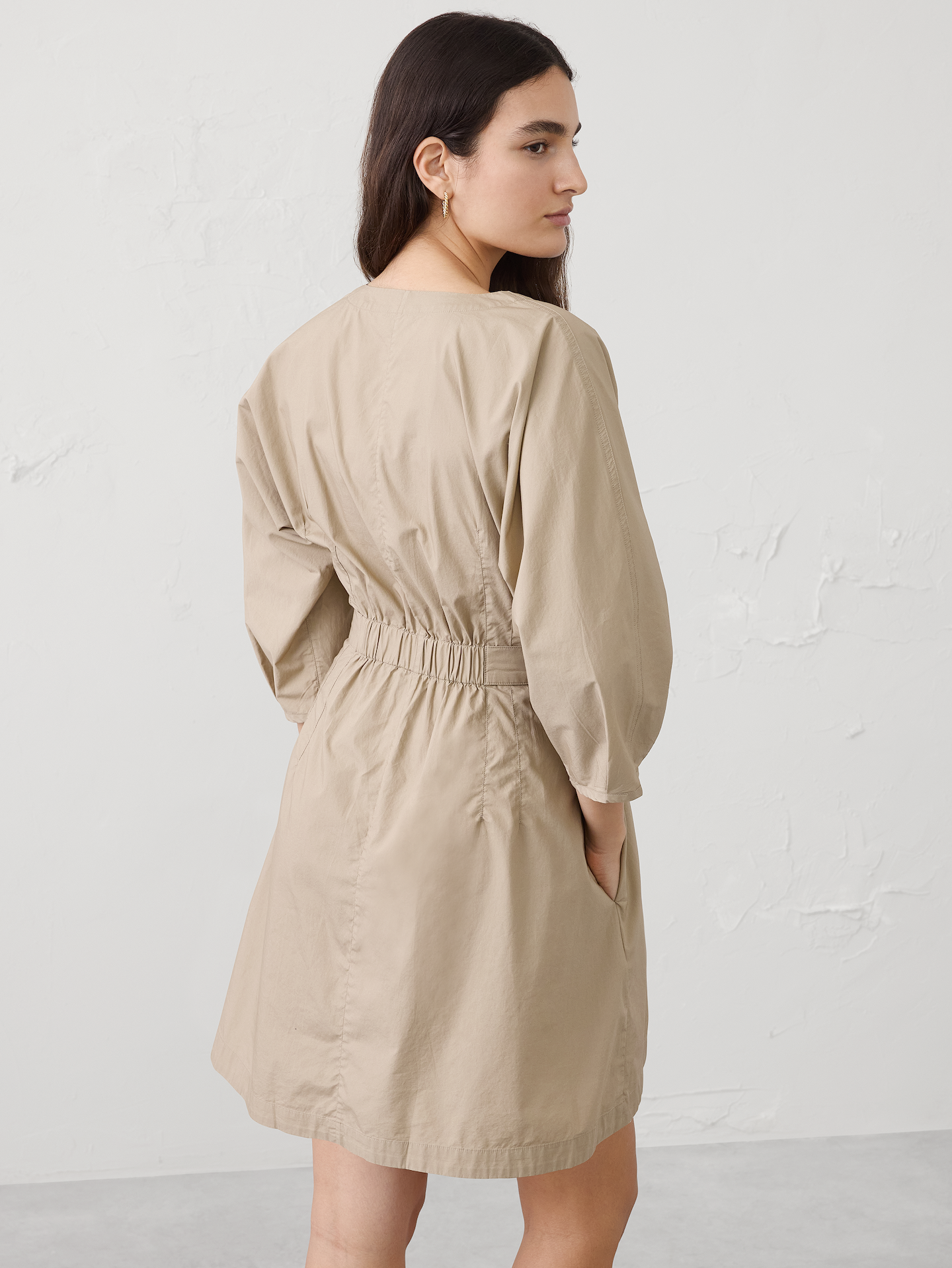 Image number 2 showing, Split-Crewneck Above-Knee Dress