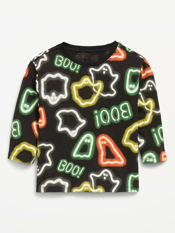 Printed Long-Sleeve Unisex T-Shirt for Toddler