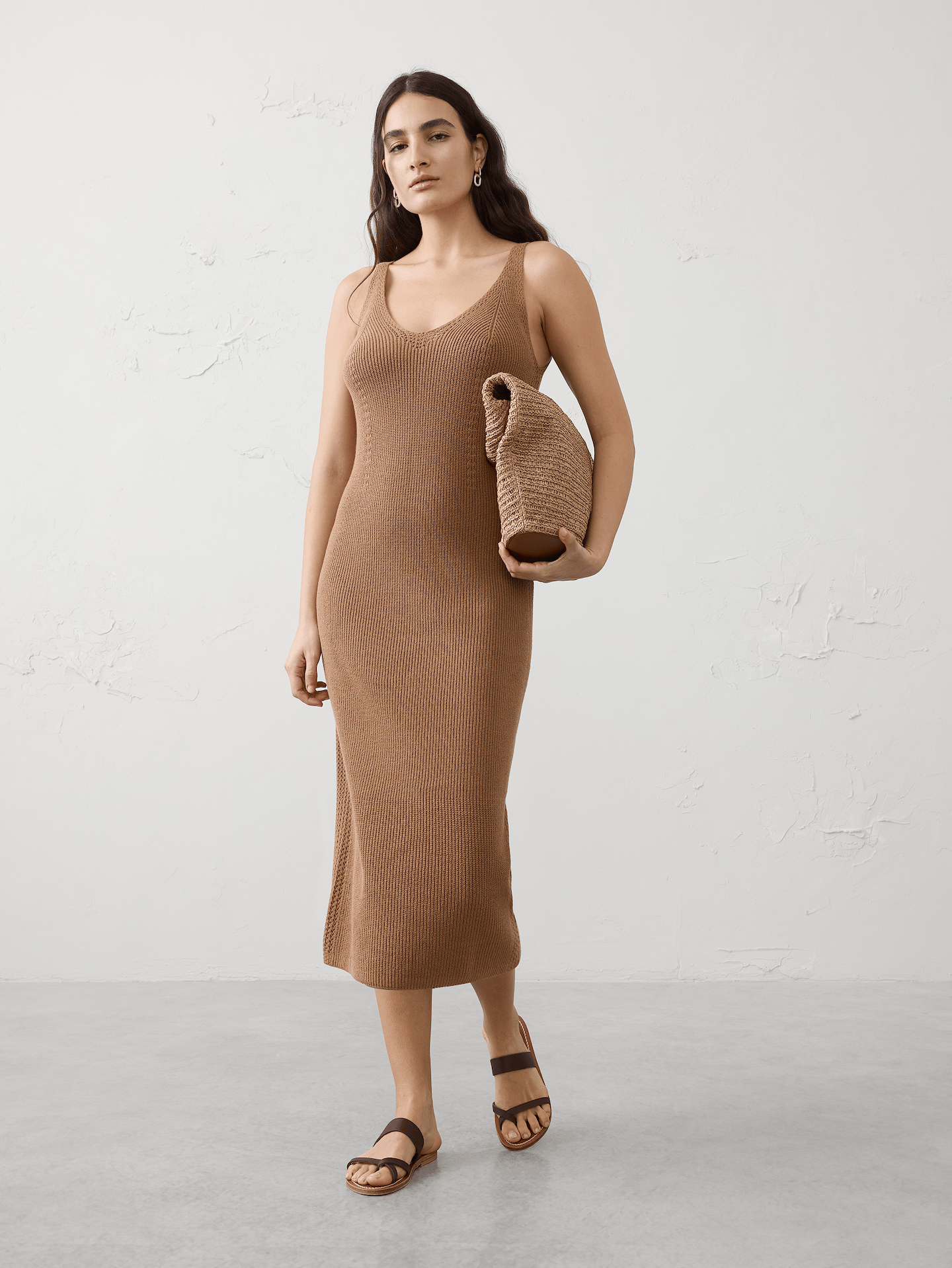 Image number 1 showing, V-Neck Tank Midi Dress