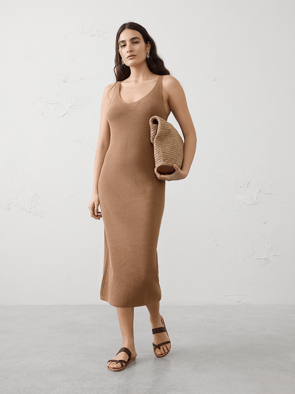 V-Neck Tank Midi Dress