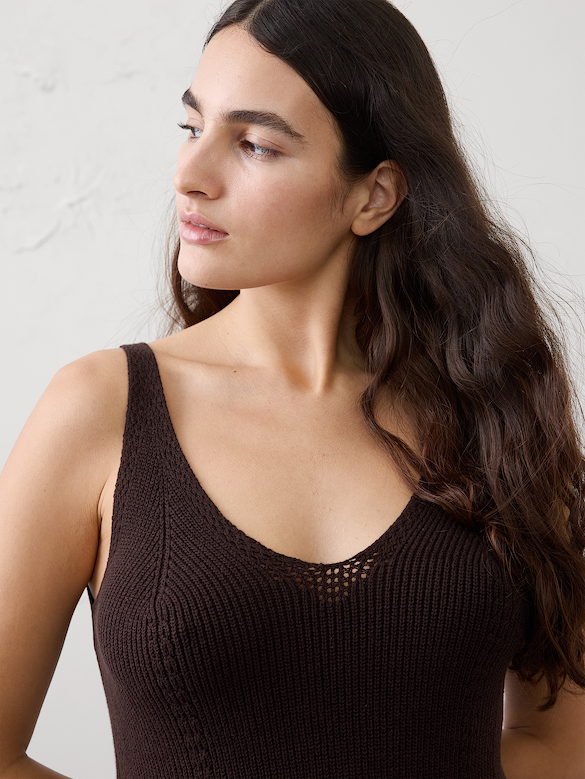 V-Neck Tank Midi Dress