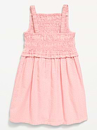 Image number 3 showing, Sleeveless Smocked Textured Dress for Toddler Girls