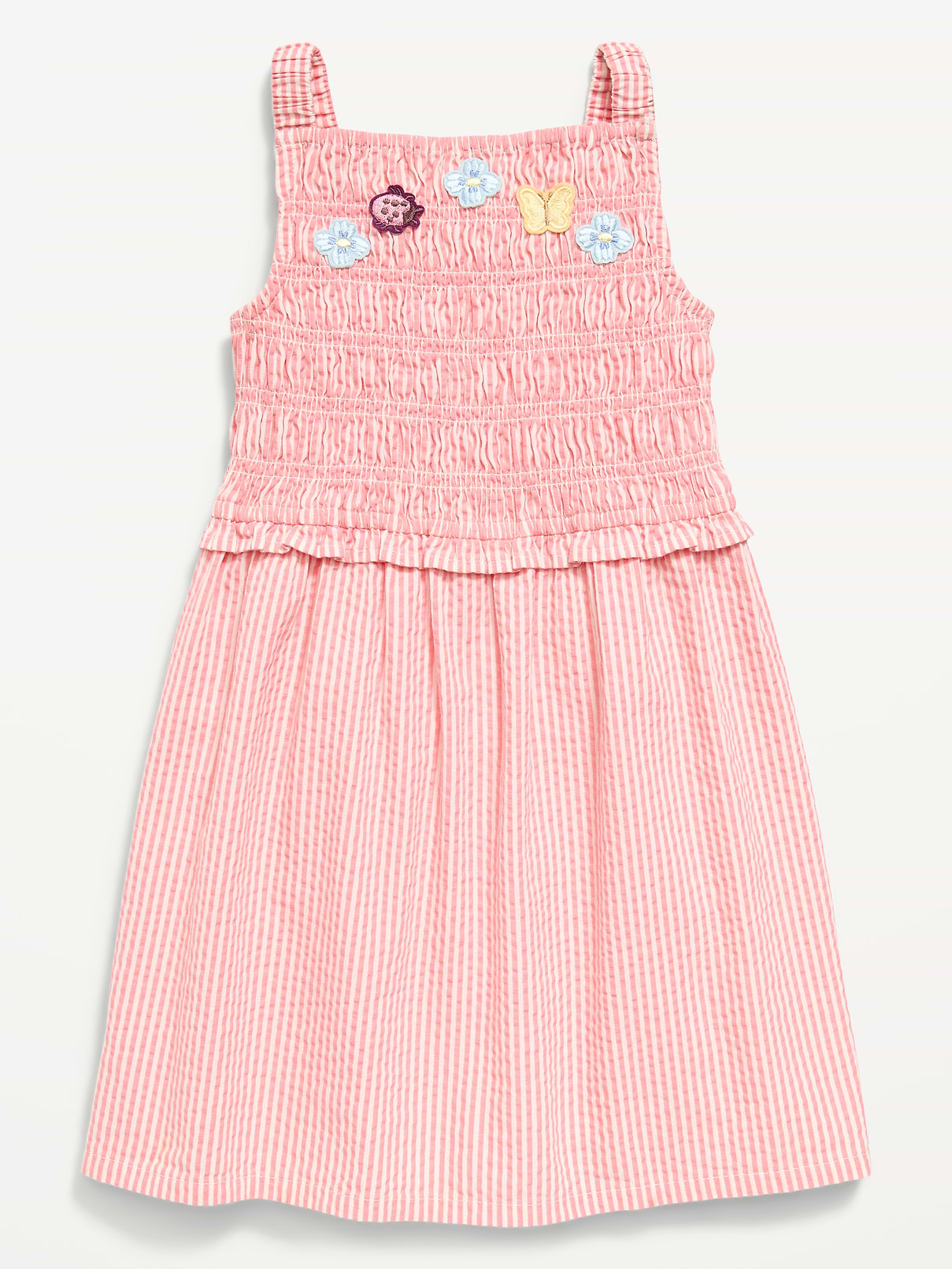 Image number 2 showing, Sleeveless Smocked Textured Dress for Toddler Girls