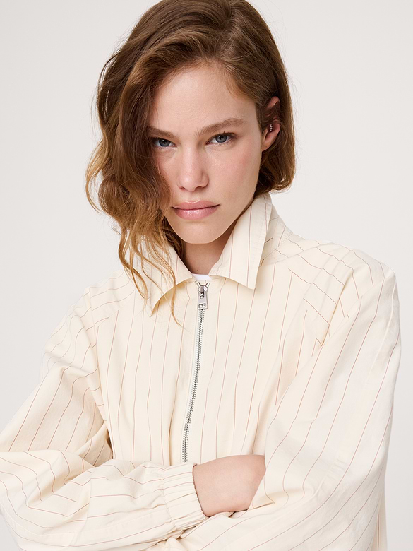 Cotton Poplin Bomber Jacket