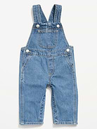 Image number 1 showing, Unisex Baggy Jean Overalls for Baby