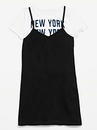 Image number 3 showing, Short-Sleeve Graphic T-Shirt and Dress Set for Girls