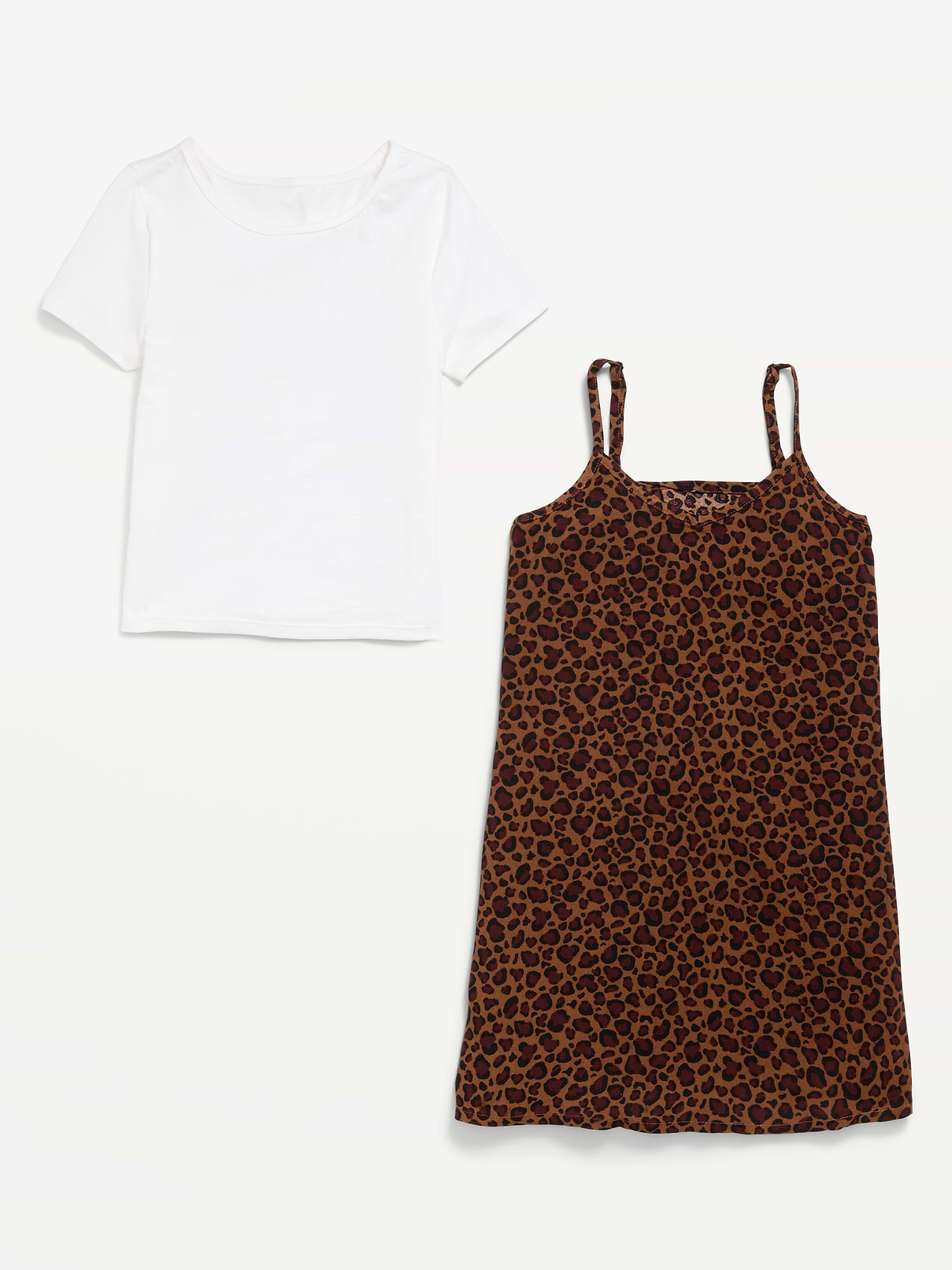 L'image numéro 4 présente Ensemble t-shirt à manches courtes et robe pour fille