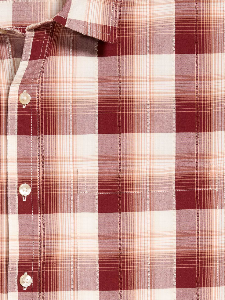 Image number 5 showing, Loose Fit Textured Plaid Pocket Shirt