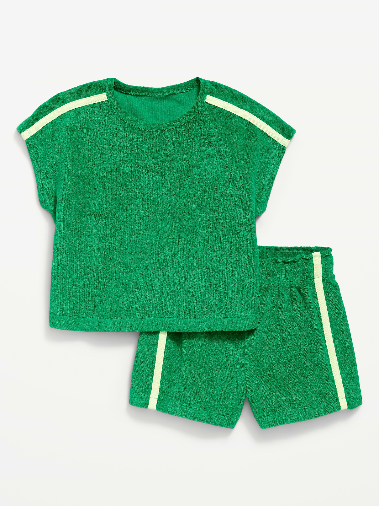 Image number 1 showing, Short-Sleeve Terry Top and Shorts Set for Toddler Girls