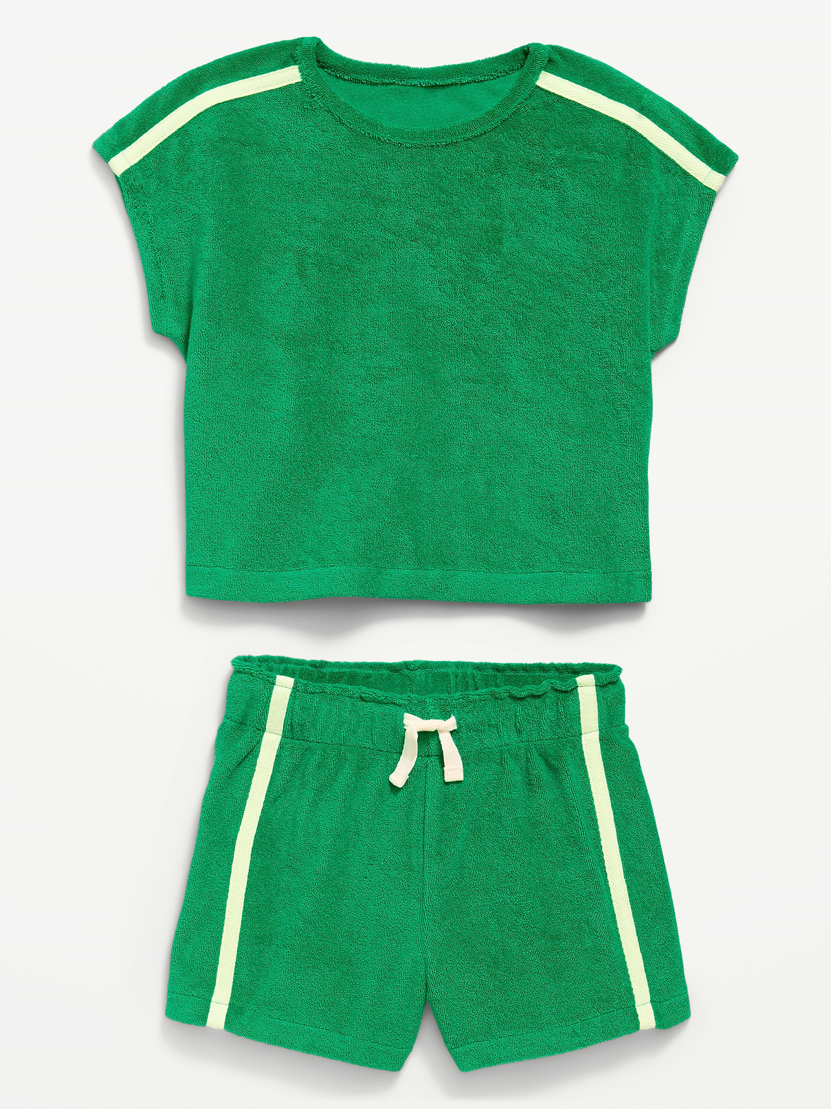 Image number 3 showing, Short-Sleeve Terry Top and Shorts Set for Toddler Girls