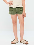 Image number 1 showing, Low-Rise Utility Jean Shorts for Girls