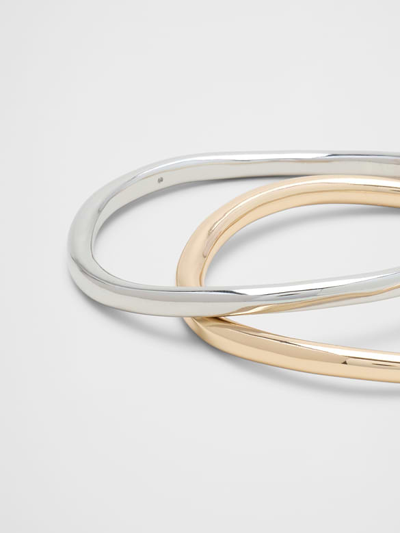 Mixed Metal Organic Bracelets (2 Pack)