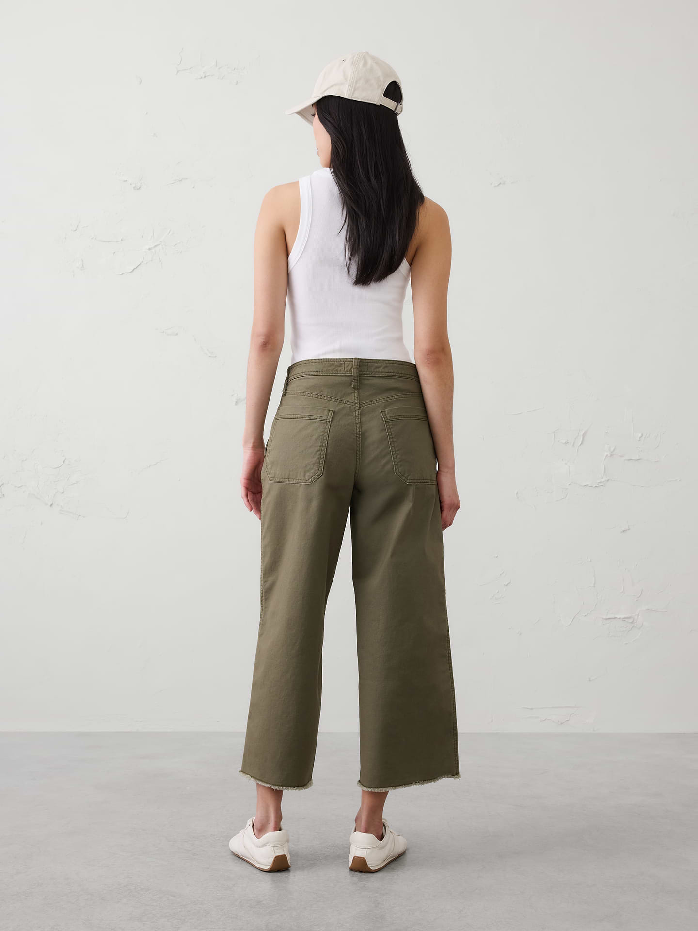 Image number 2 showing, Wide-Leg High-Rise Authentic Cropped Chino