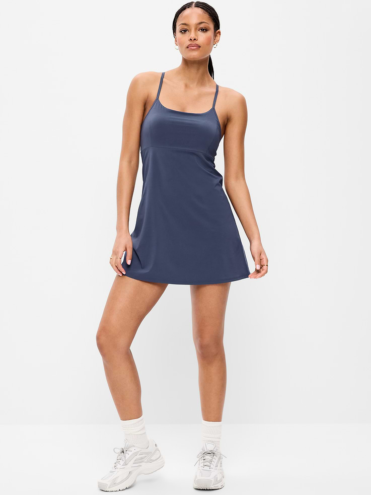 Image number 1 showing, Stretch Woven Racerback Tennis Dress