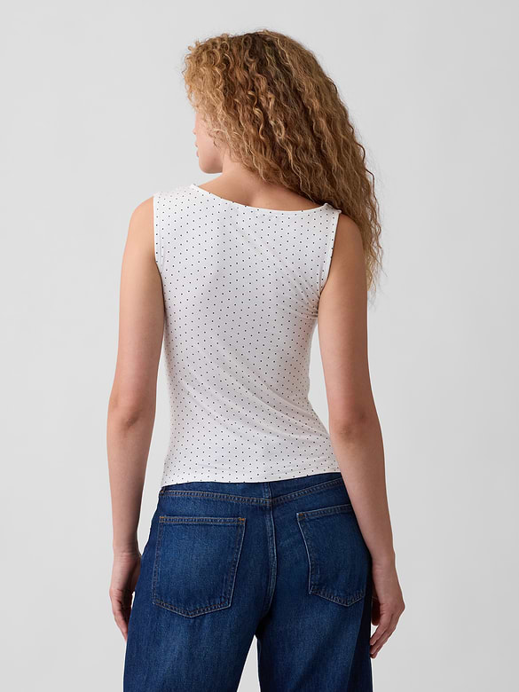 Sleeveless Cowl-Neck Top