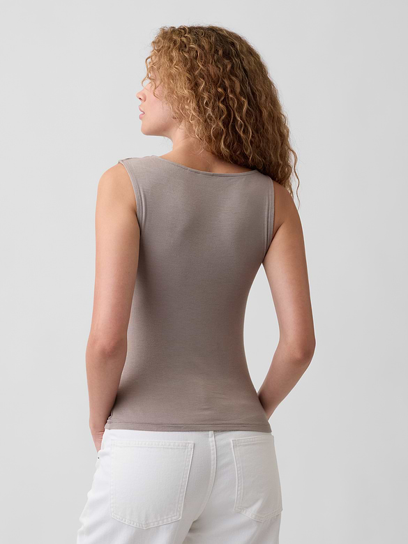 Sleeveless Cowl-Neck Top
