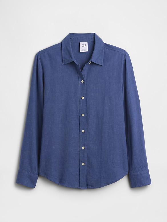 Oversized Linen-Blend Easy Shirt